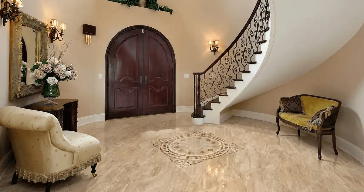 Entrance hall with professionally installed ceramic tile flooring in Hialeah FL