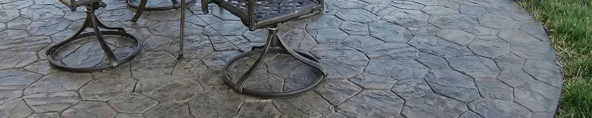Garden relaxation area with professionally installed stone flooring in Hialeah FL