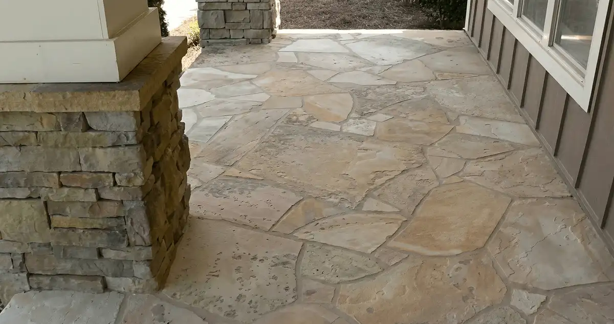 House entrance with professionally installed stone flooring in Hialeah FL